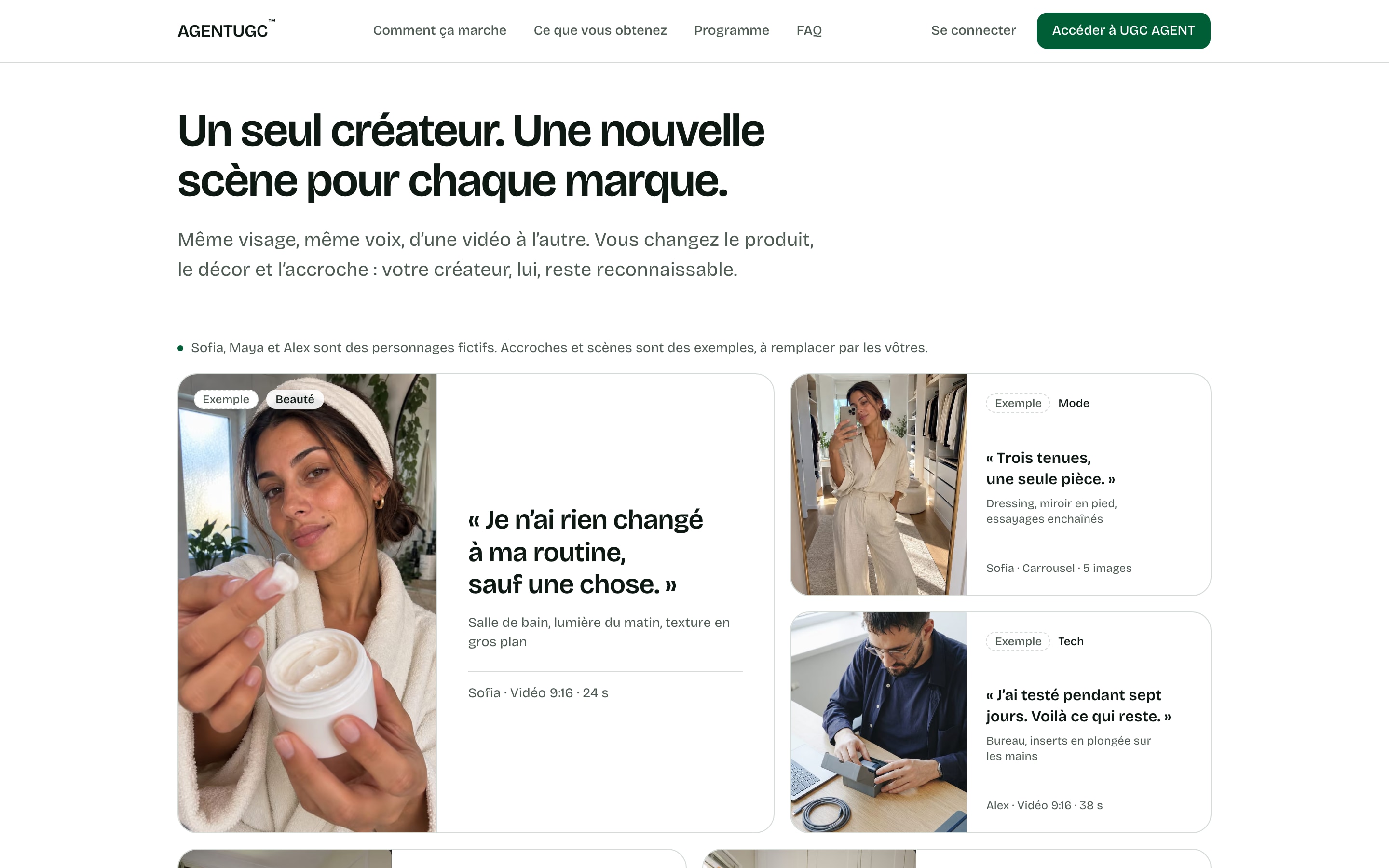 AgentUGC, écran 6