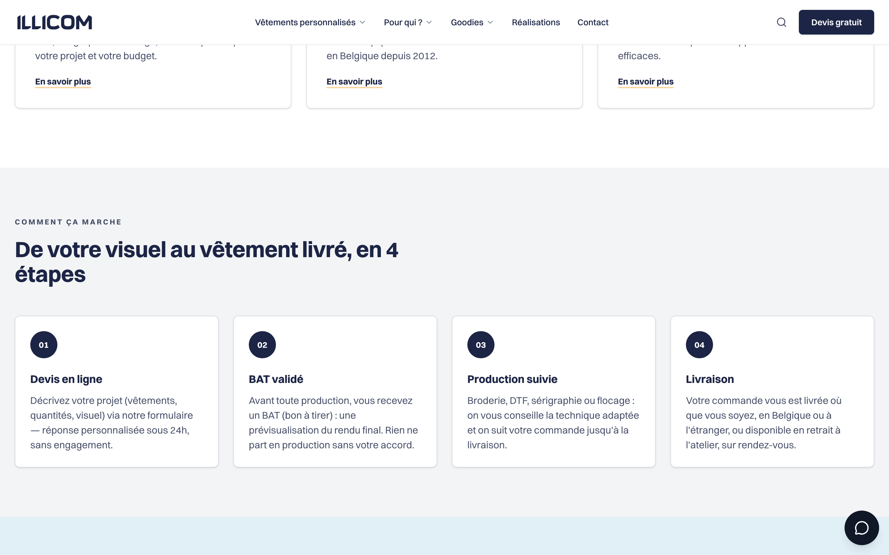 Illicom, écran 3