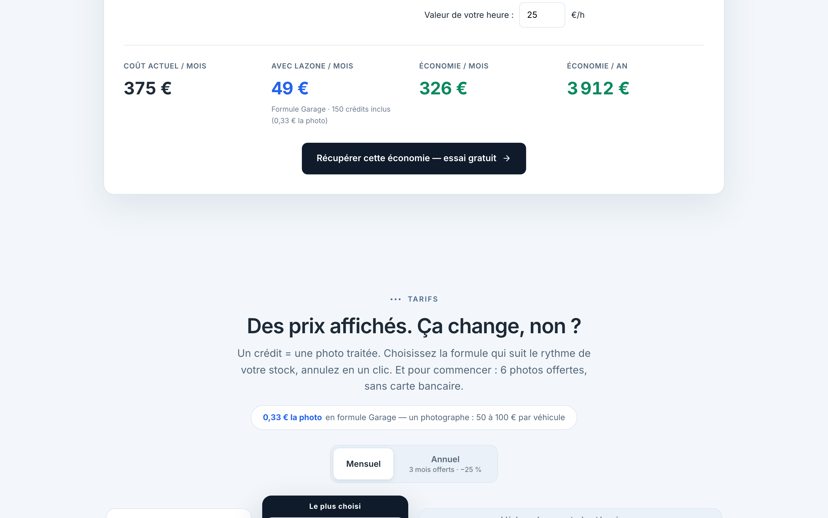 LAZONE, écran 6