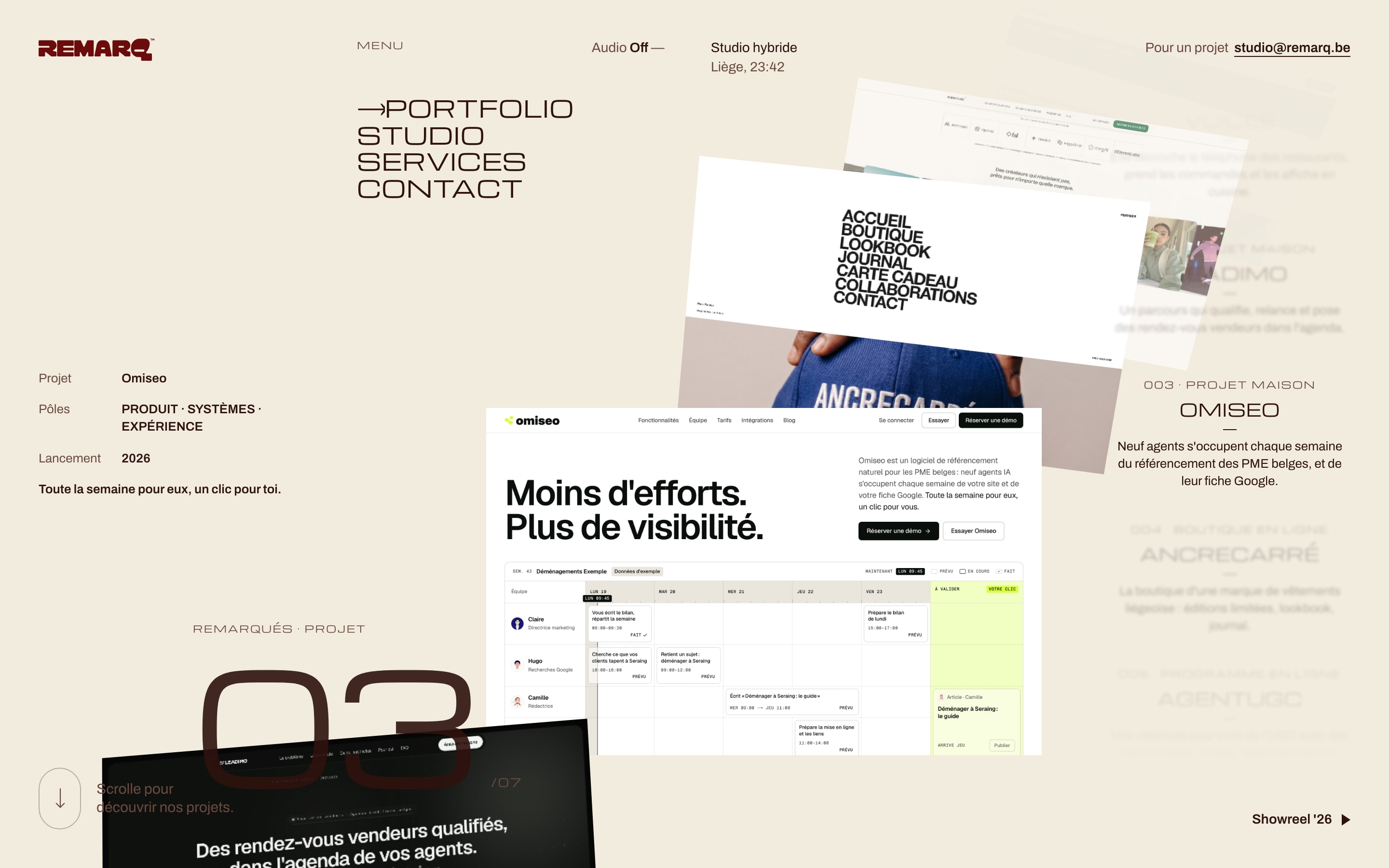 REMARQ, écran 2